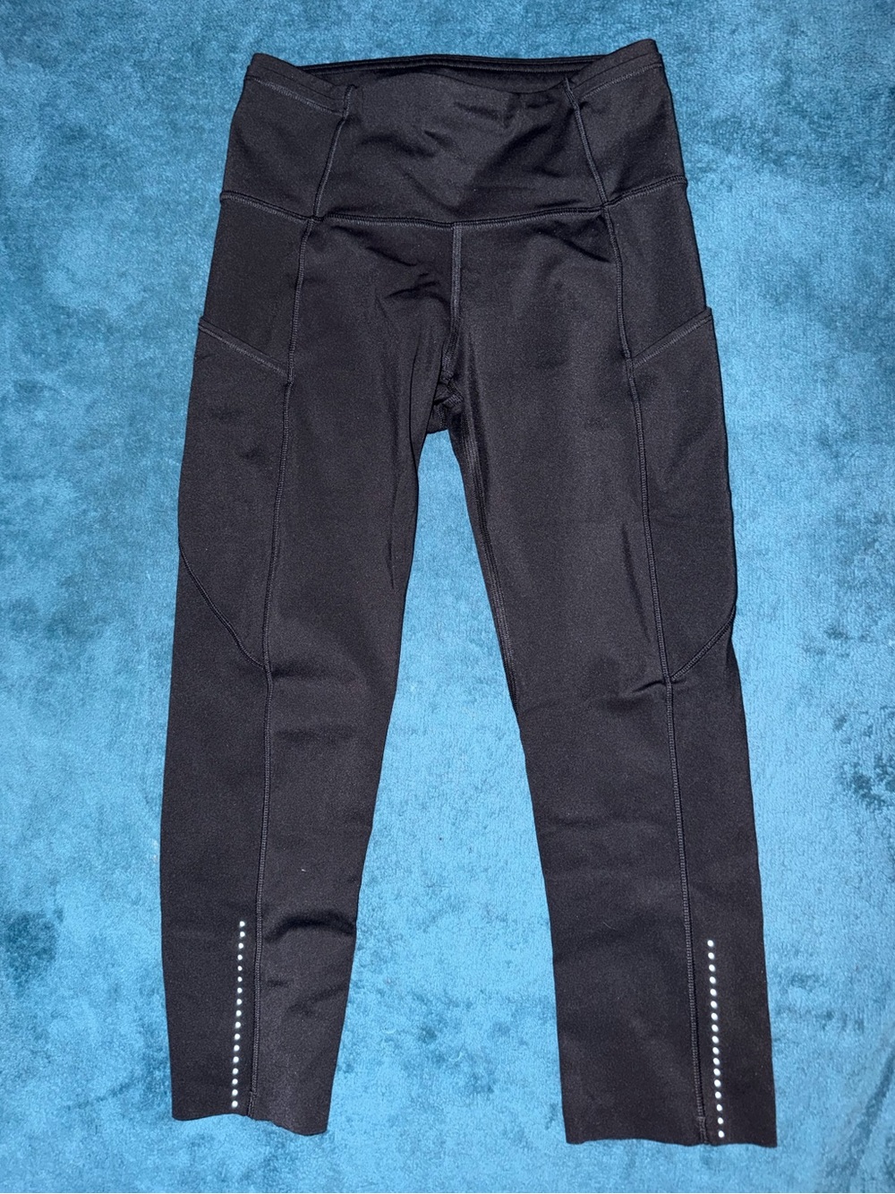 Lululemon Fast & Free Women’s Black Crop II Nulux 19" Size 4 Capri Leggings